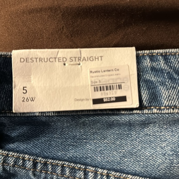 NWT Insane Genes Destructed Straight Fit Jeans sz 5 (26) perfect for a fall day - Picture 4 of 4